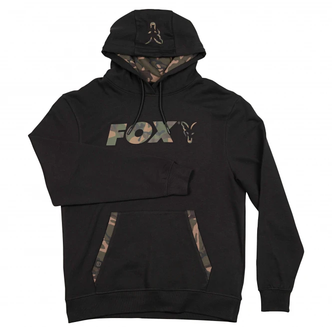 Fox Carp Men's Hoodie LW Print Pullover (black/camo) 3 Fox Carp Men's Hoodie LW Print Pullover (black/camo)