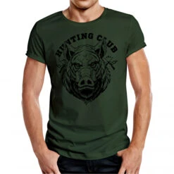 Men's T-Shirt "Hunting Club" Wildschwein (German Version Only)