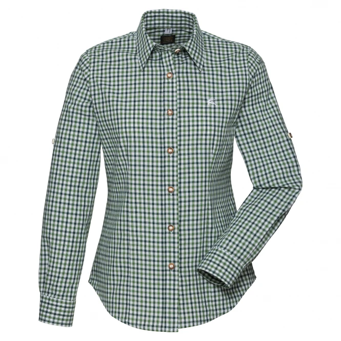 OS Trachten Women's Blouse (checkered, With Embroidery) 3 OS Trachten Women's Blouse (checkered, With Embroidery)